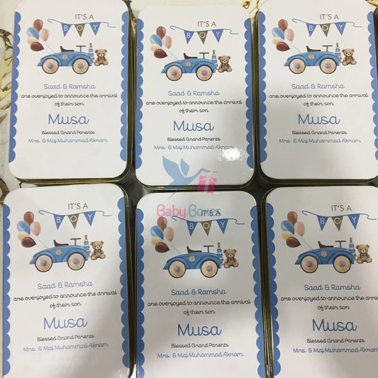 Half Kg Baby Announcement Sweet Tin Box