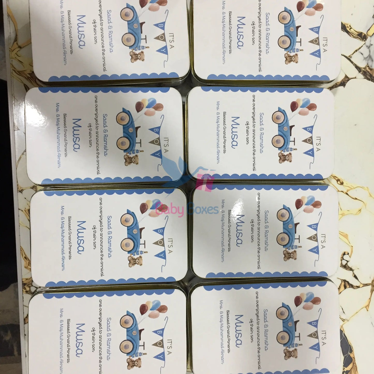 Half Kg Baby Announcement Sweet Tin Box