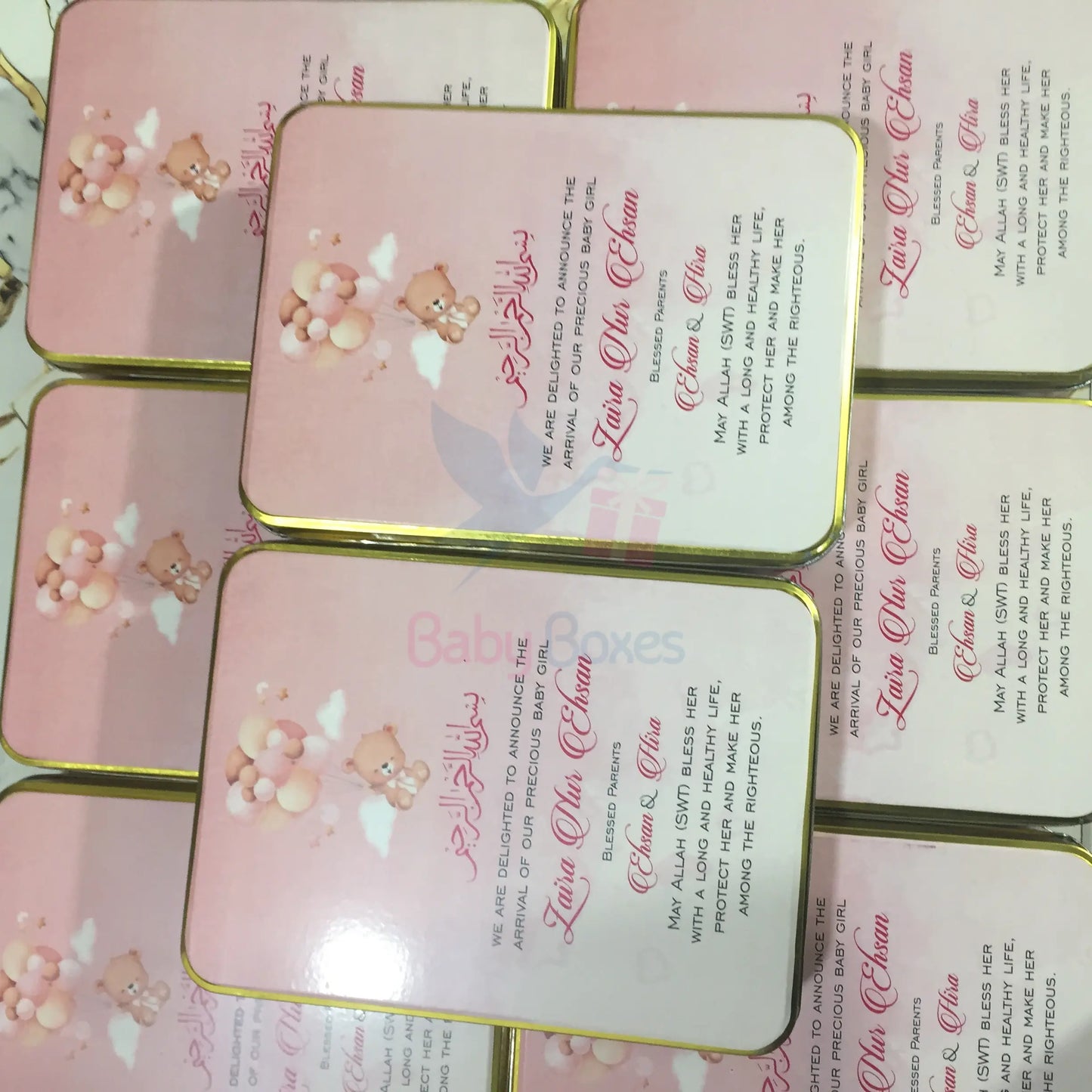 1Kg Baby Announcement Sweet Tin Boxes