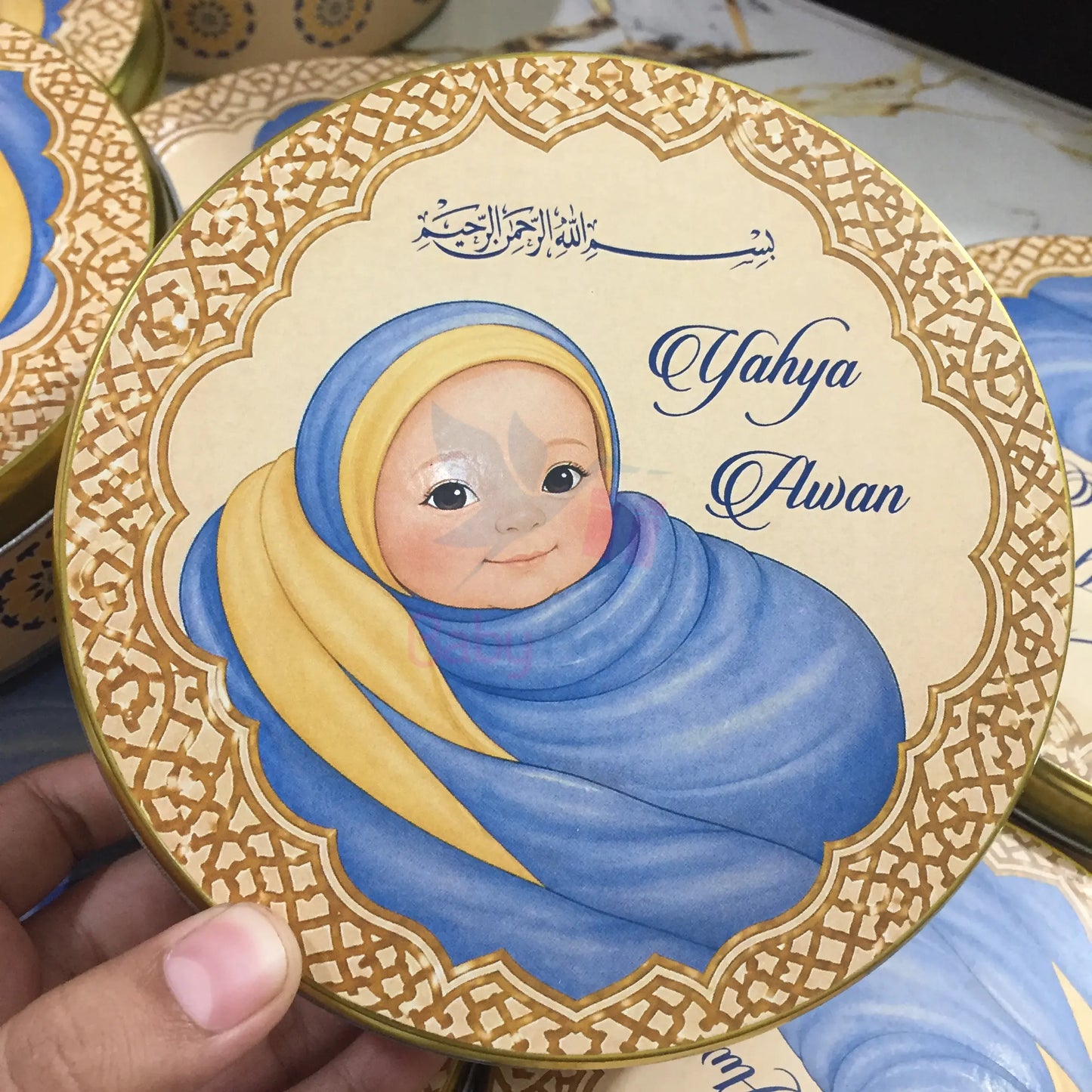 250gm Baby Boy Tin Box