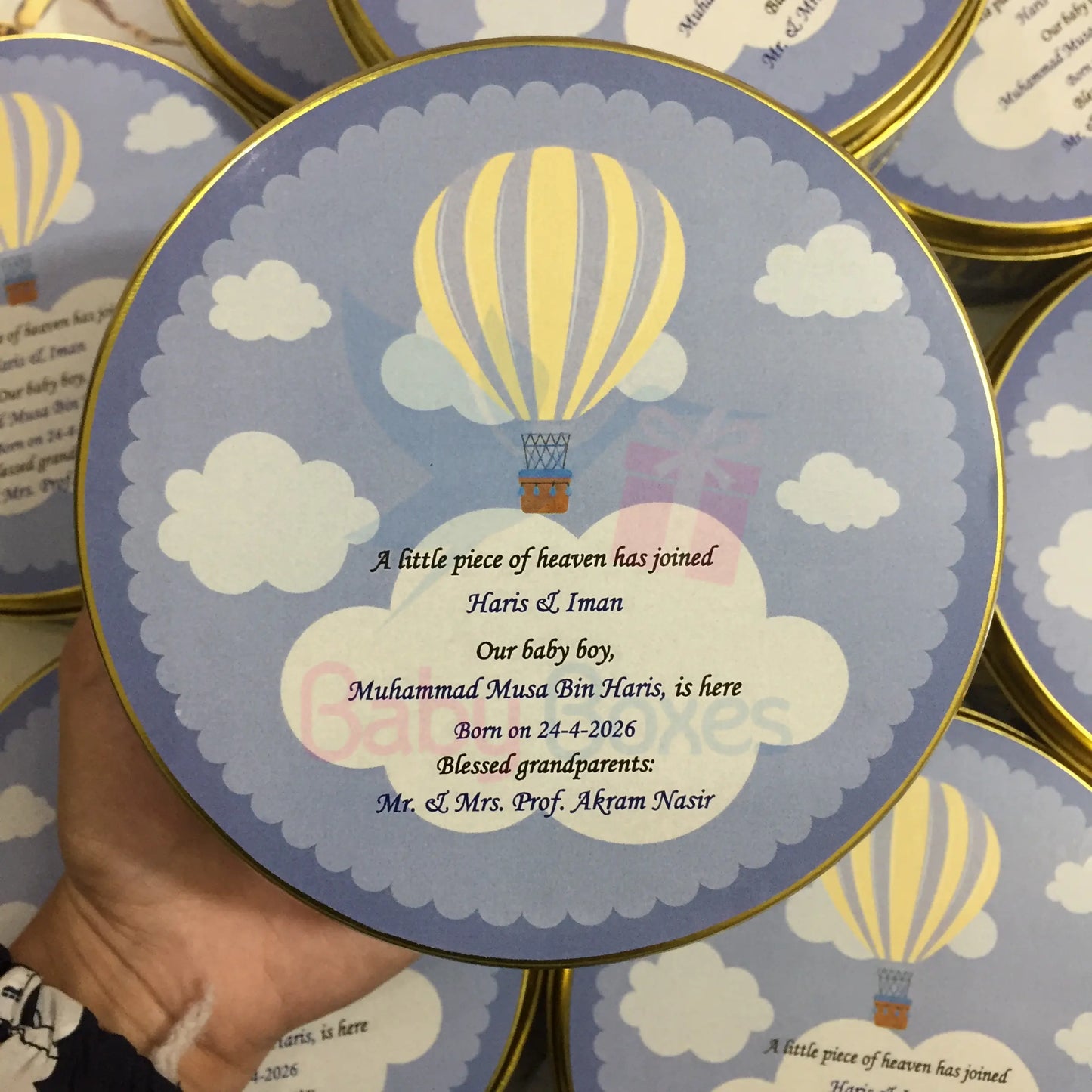 250gm Custom Baby Welcome Tin Box