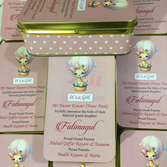 Half Kg Baby Girl Tin Boxes