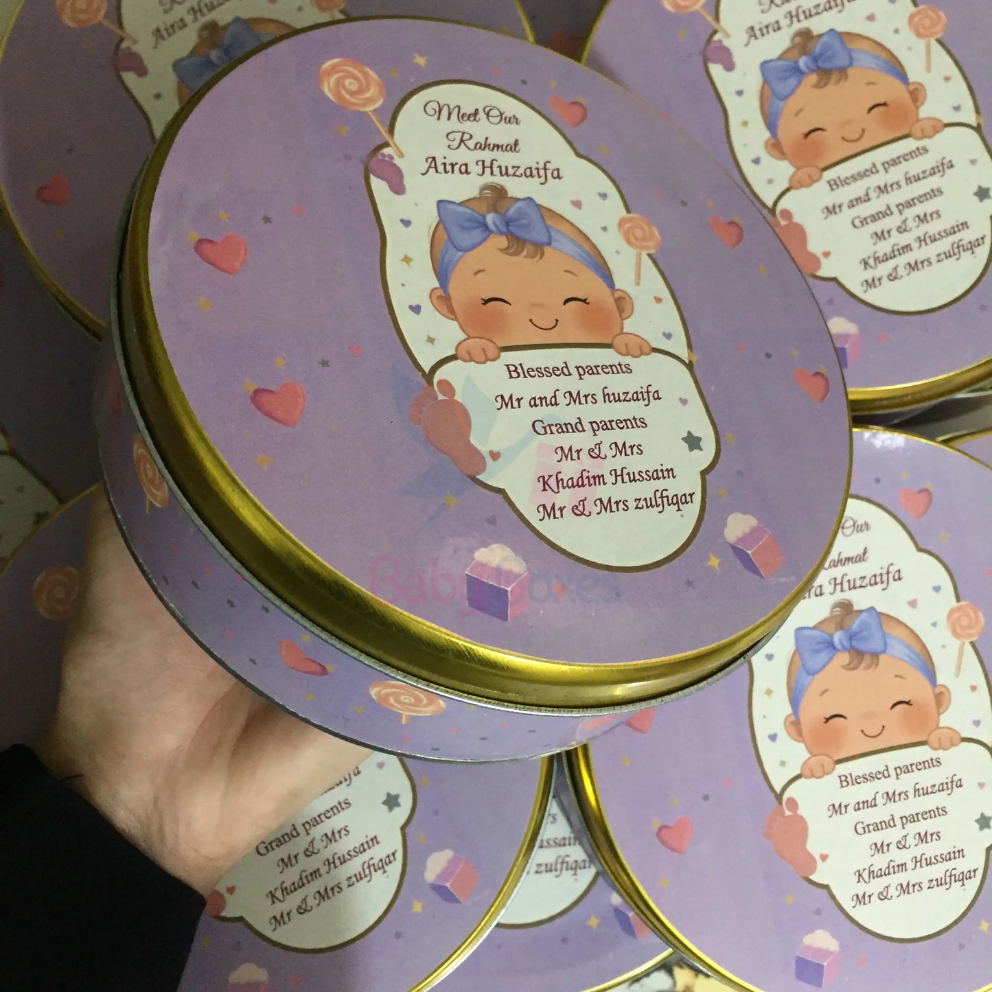 250gm Baby Girl Tin Box