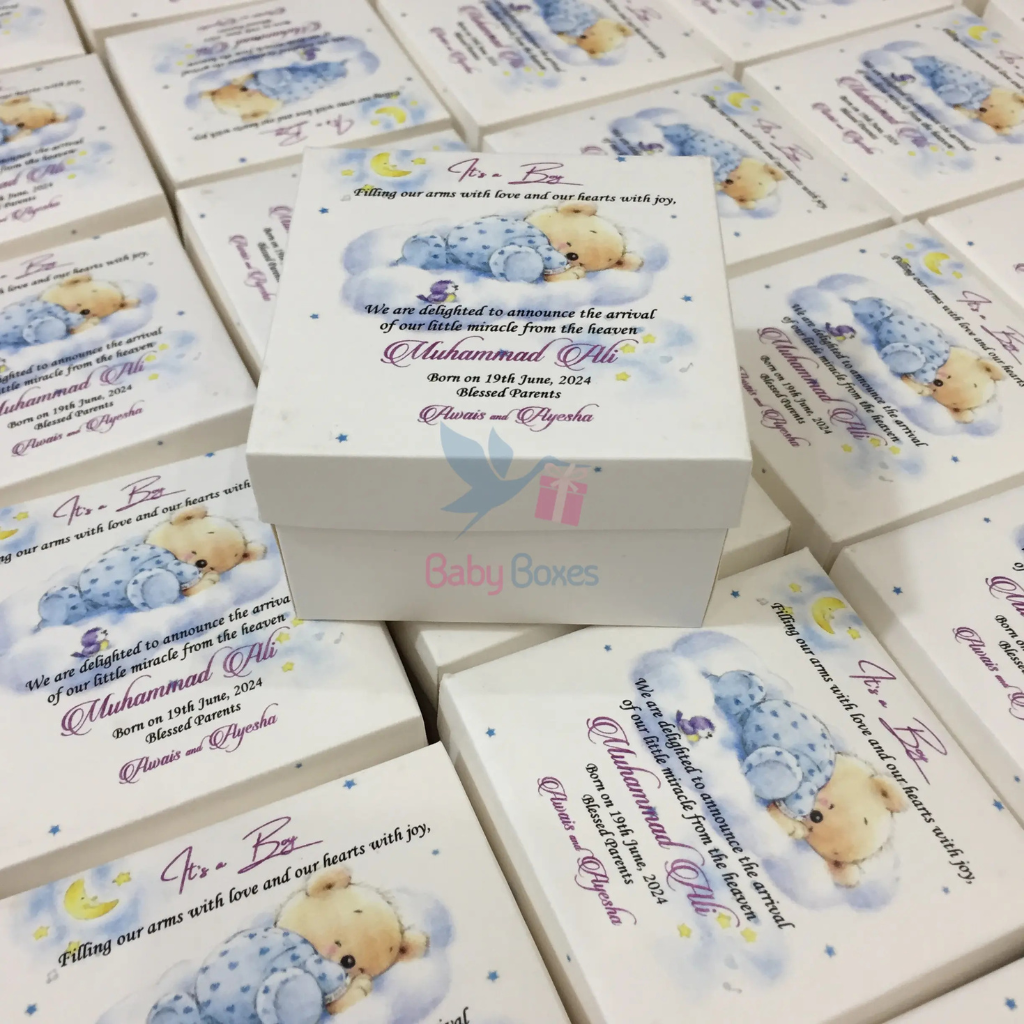 250gm Baby Boy Announcement Cardboard Box