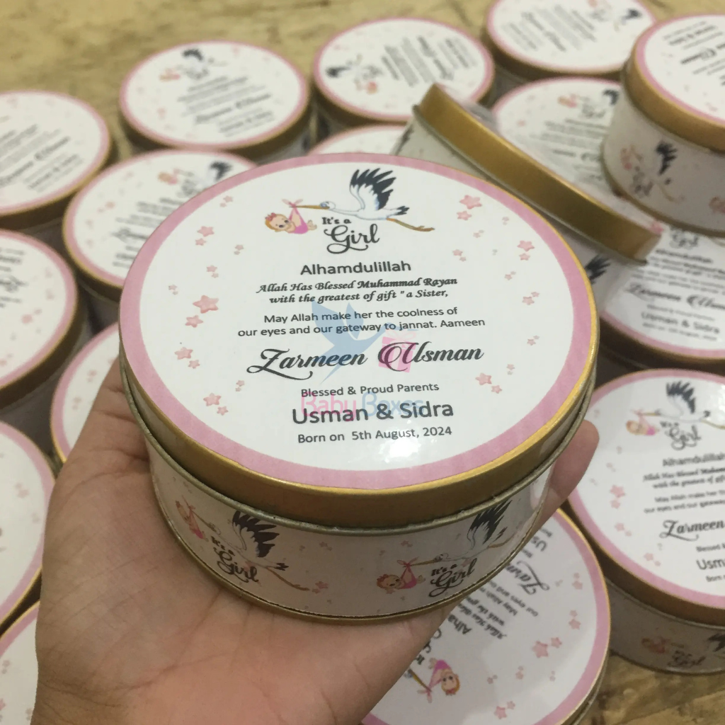 250 Gram Baby Girl Sweet Tin Box
