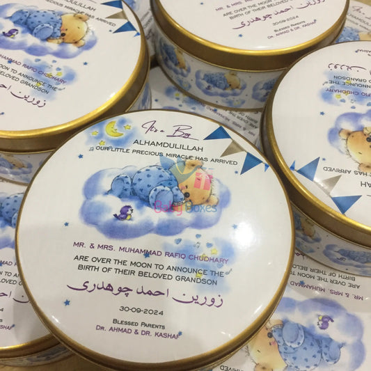 Kg Baby Boy Announcement Sweet Tin Box