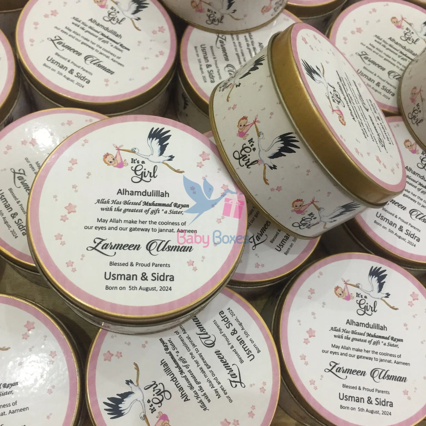 250 Gram Its a Girl Tin Boxes