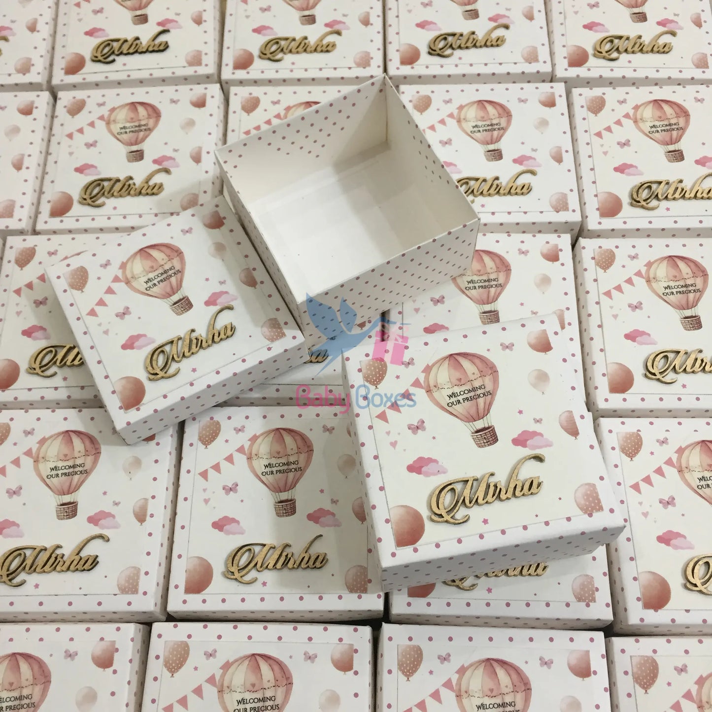 250gm Baby Girl Announcement Cardboard Sweet Boxes
