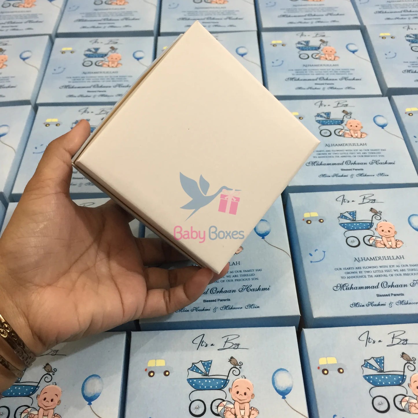250gm Baby Boy Announcement Cardboard Boxes