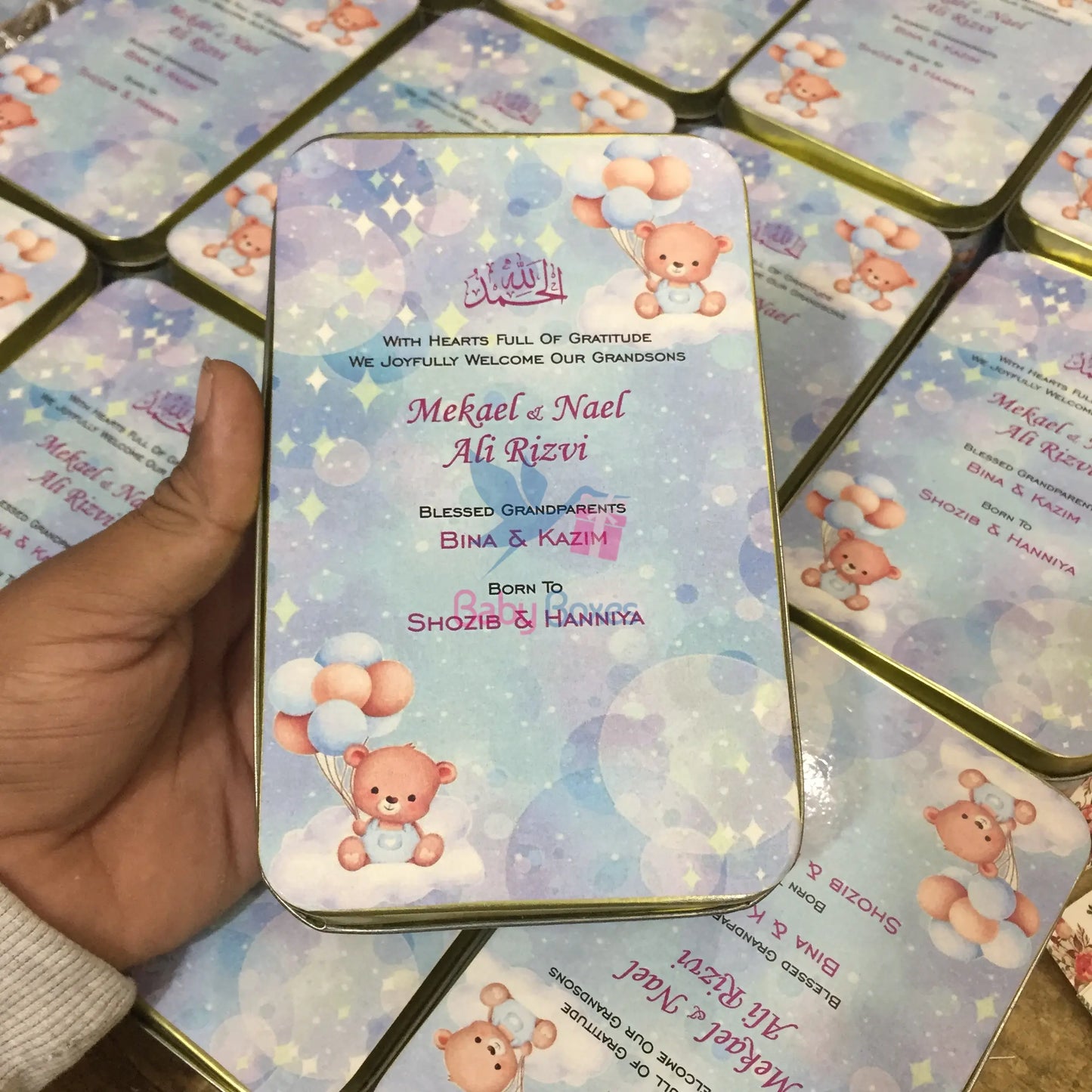 Half Kg Baby Boy Announcement Favor Boxes