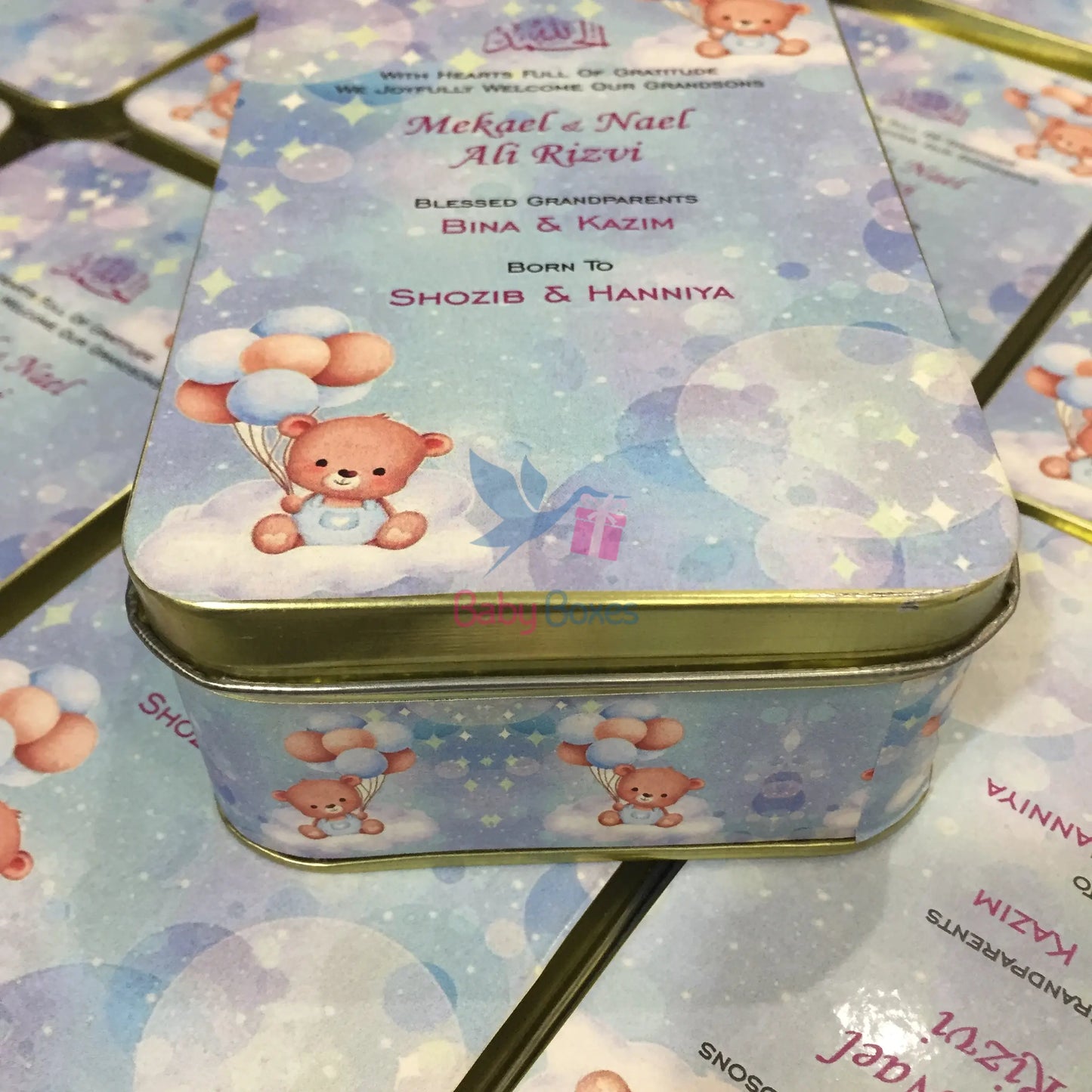 Half Kg Baby Boy Announcement Favor Boxes
