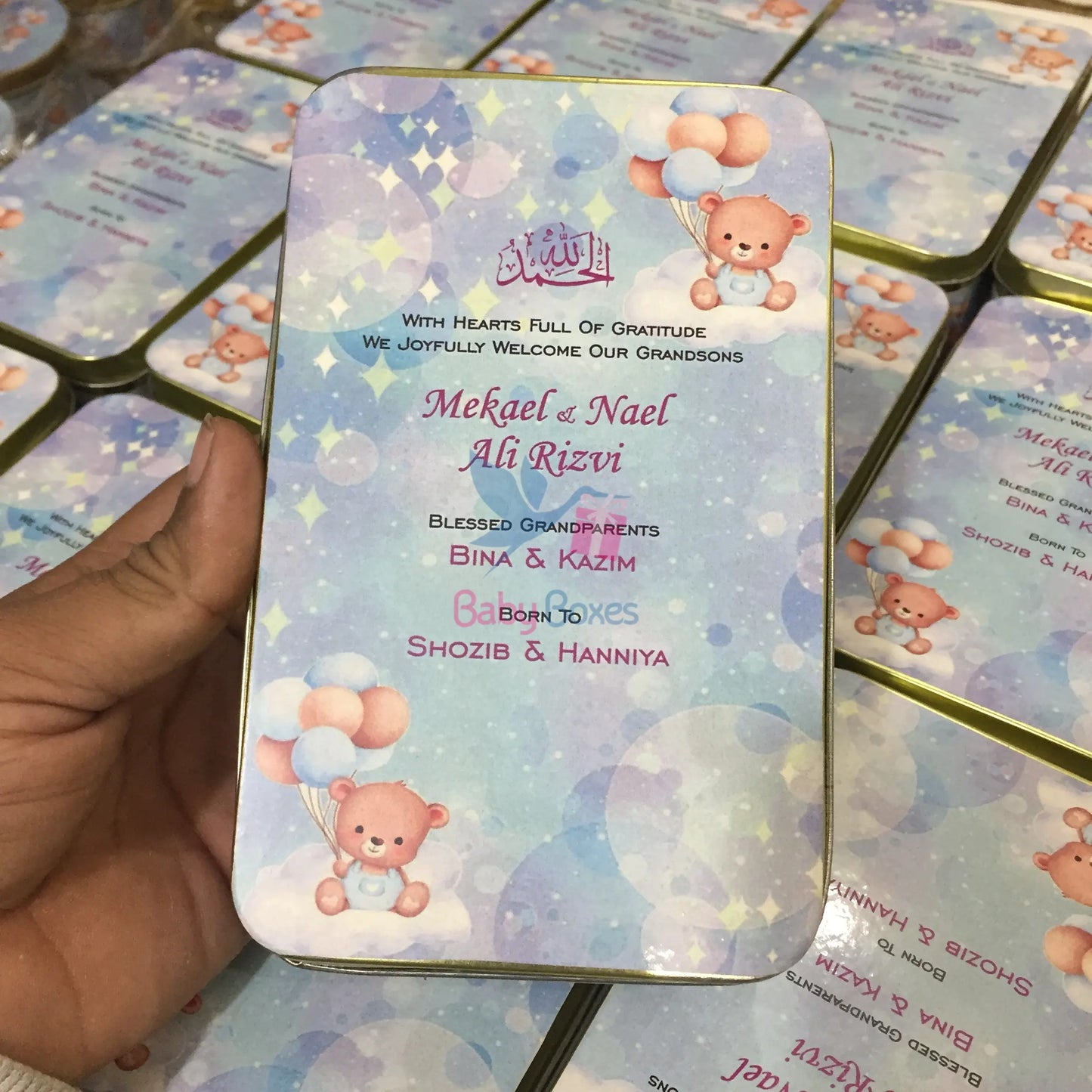Half Kg Baby Boy Announcement Favor Boxes