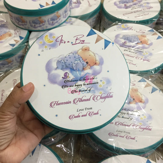 Half Kg Baby Boy Announcement Sweet Boxes.