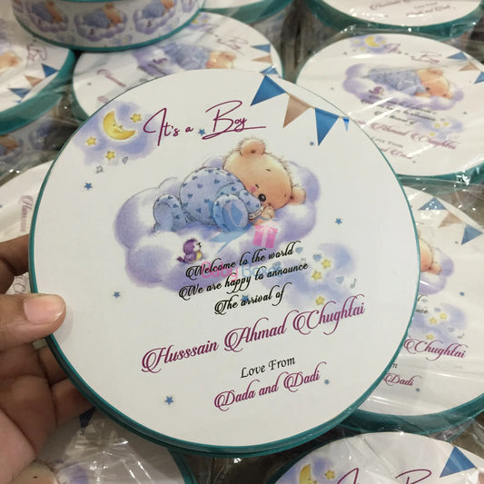 Half Kg Baby Boy Announcement Sweet Boxes.