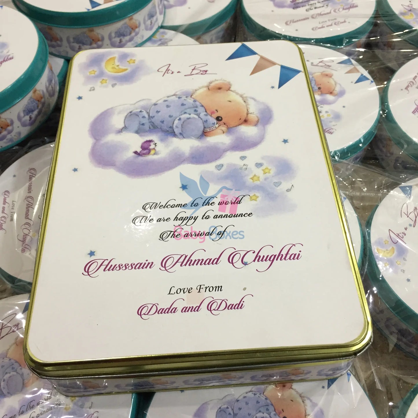 1 Kg Baby Announcement Sweet Tin Box