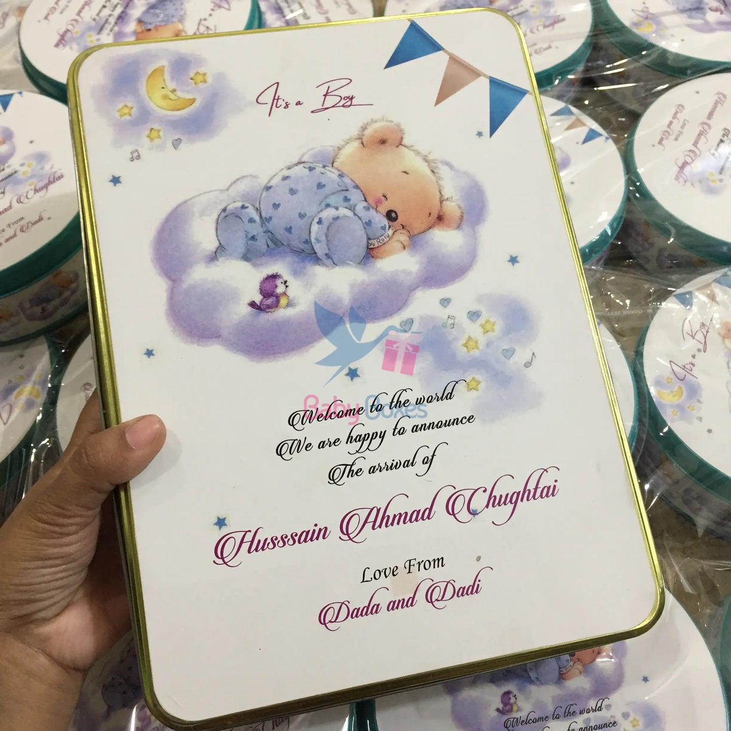 1 Kg Baby Announcement Sweet Tin Box