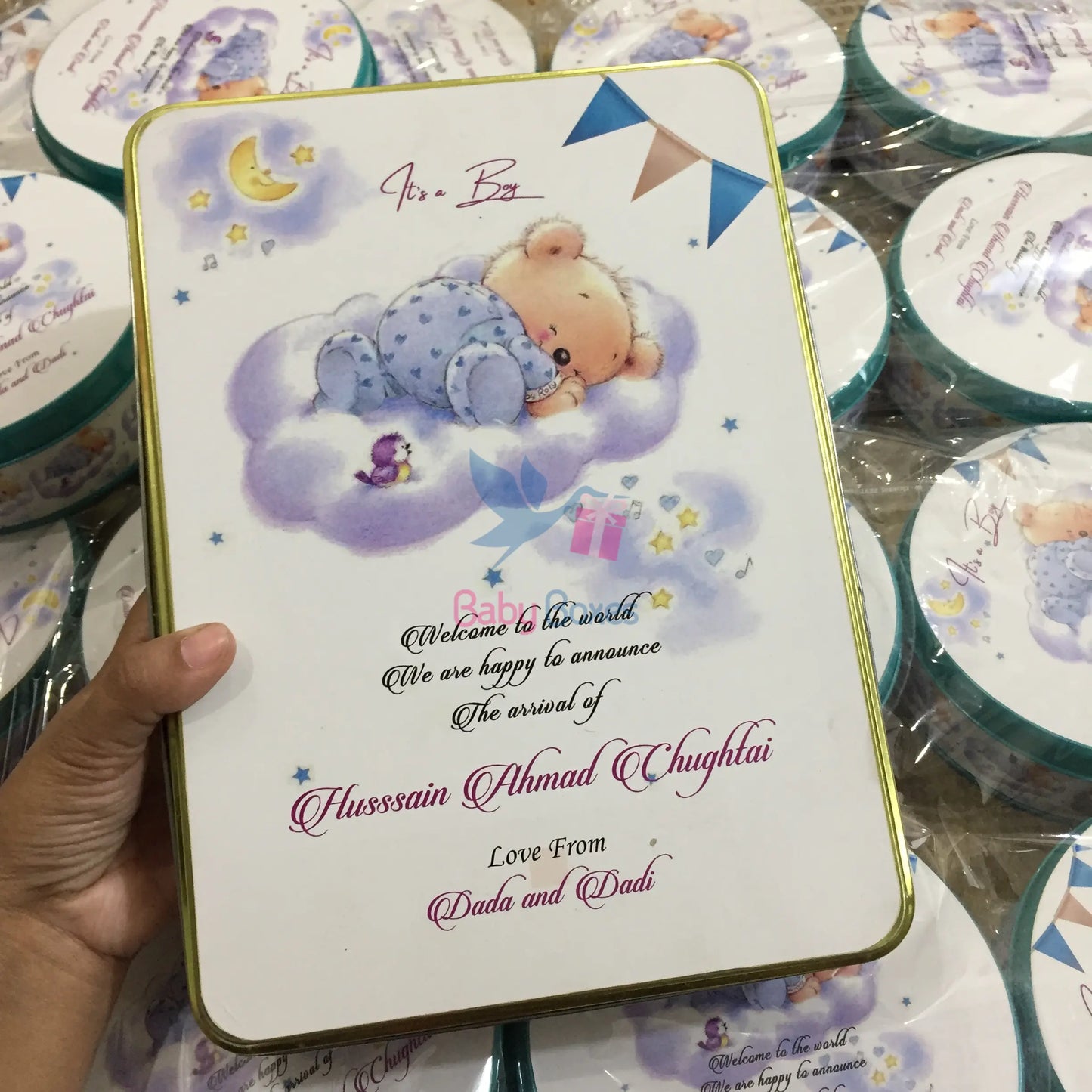 1 Kg Baby Announcement Sweet Tin Box