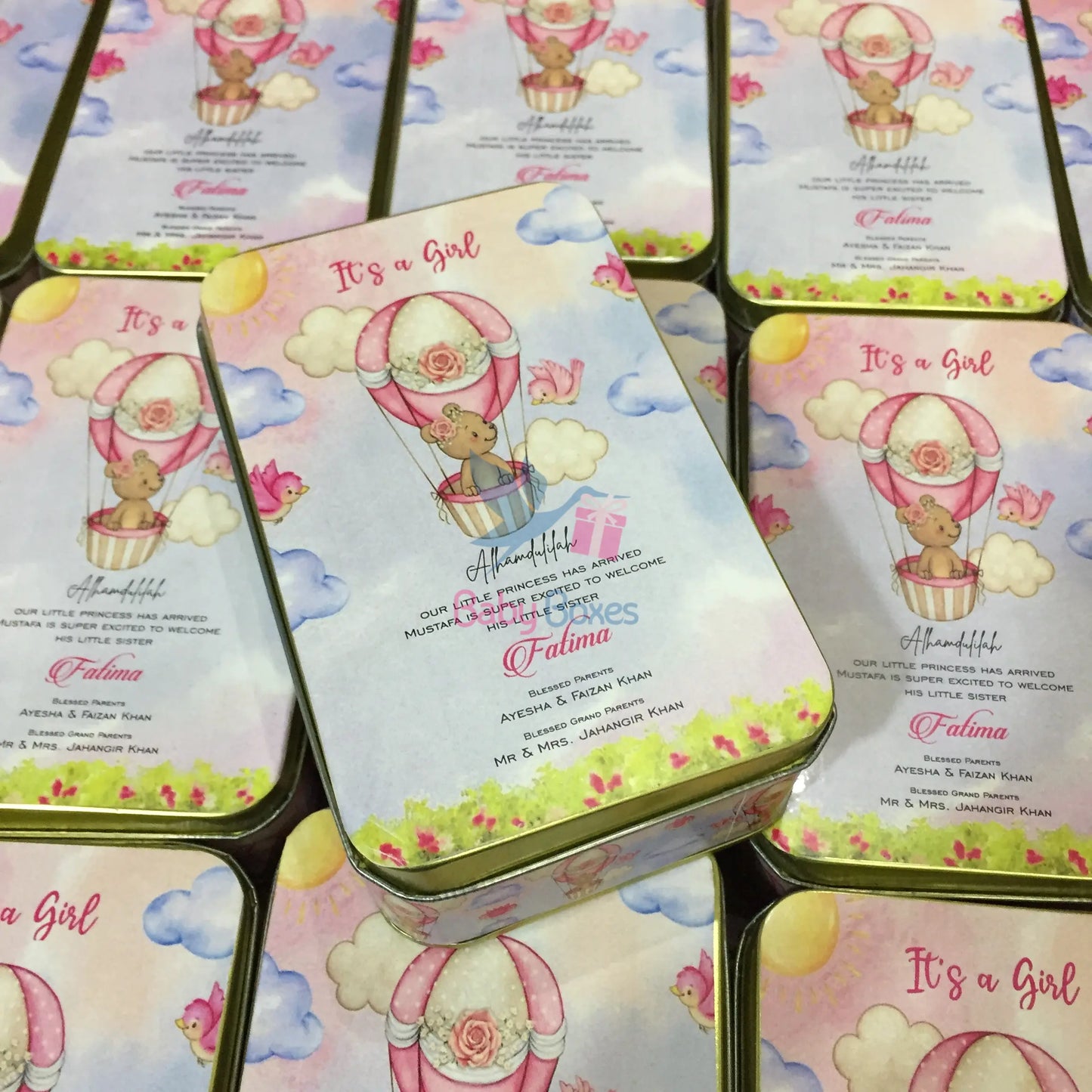 Half Kg Baby Announcement Favor Boxes