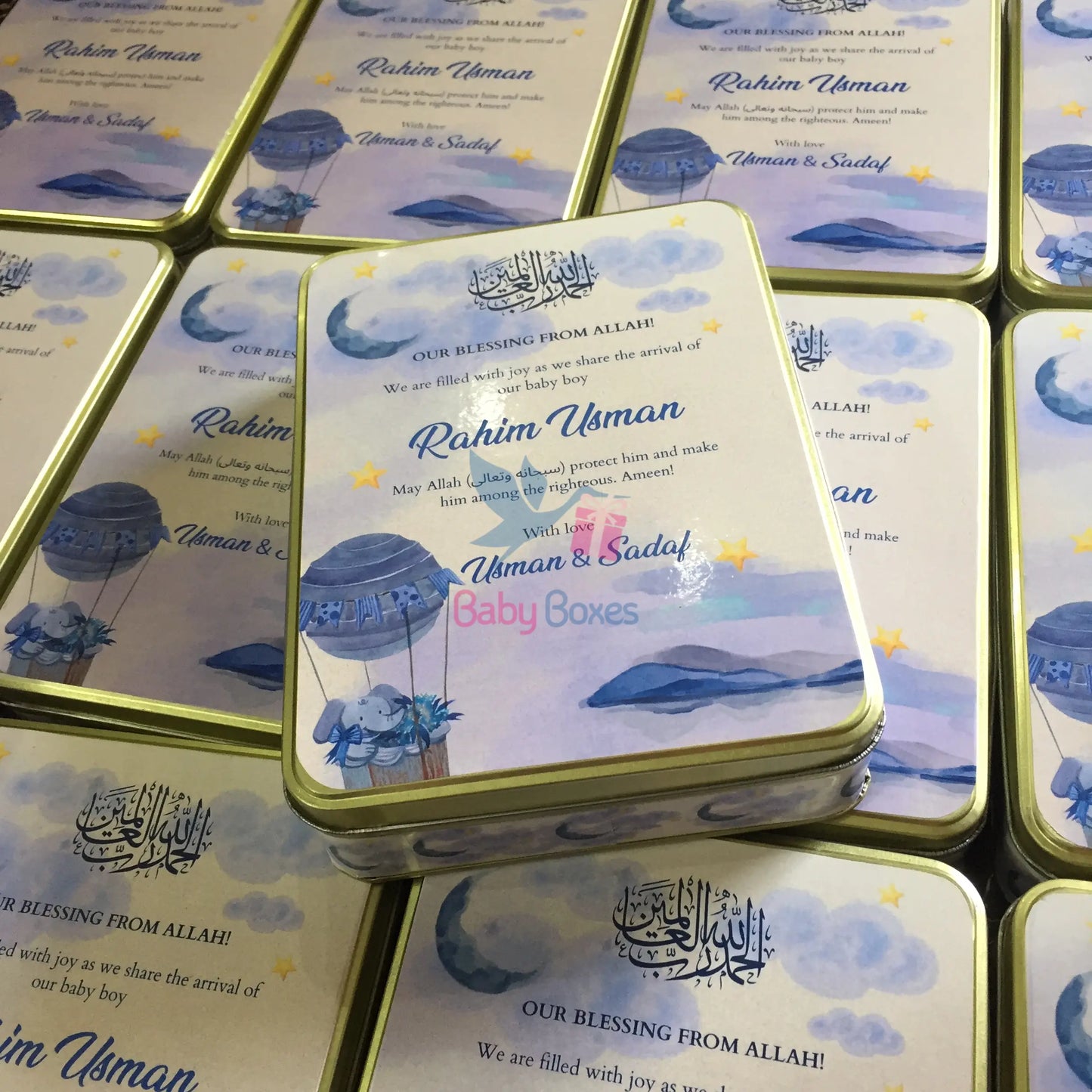 1 Kg Baby Boy Announcement Box