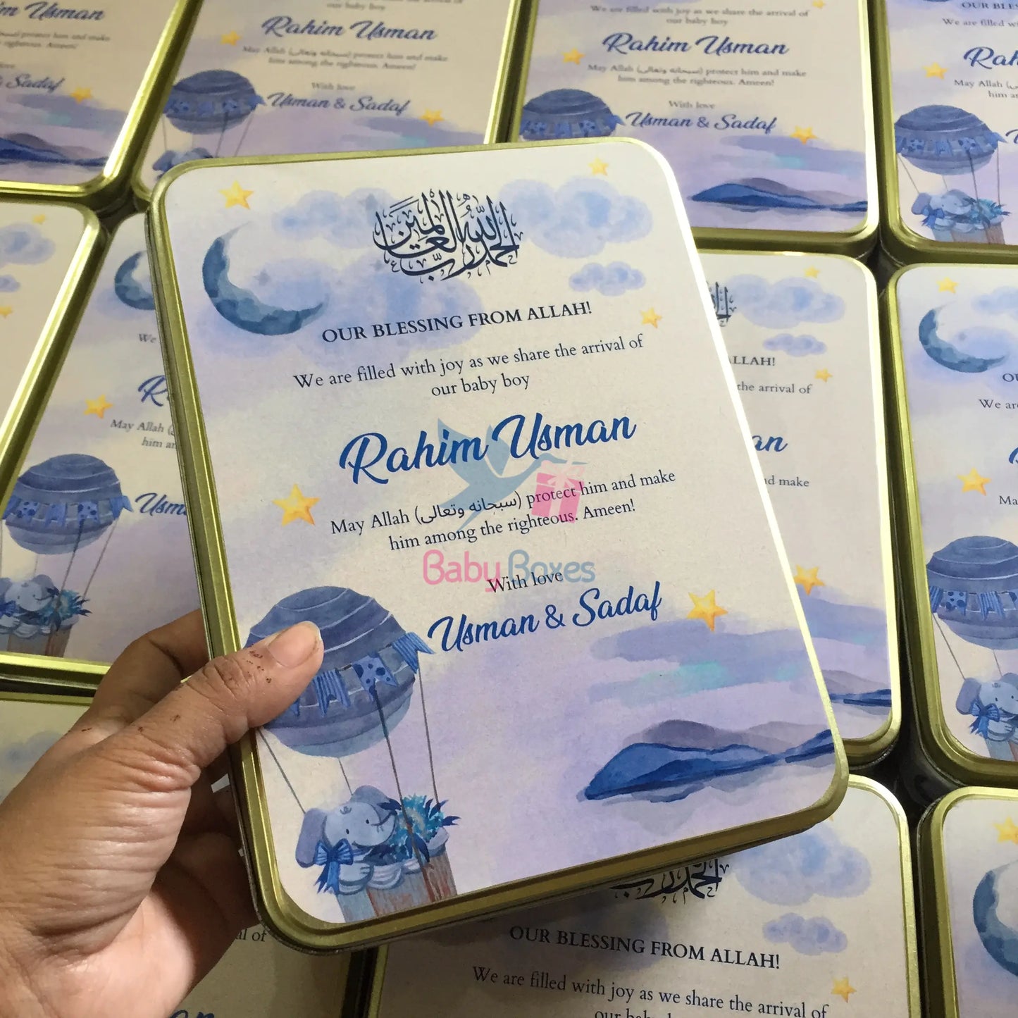 1 Kg Baby Boy Announcement Box