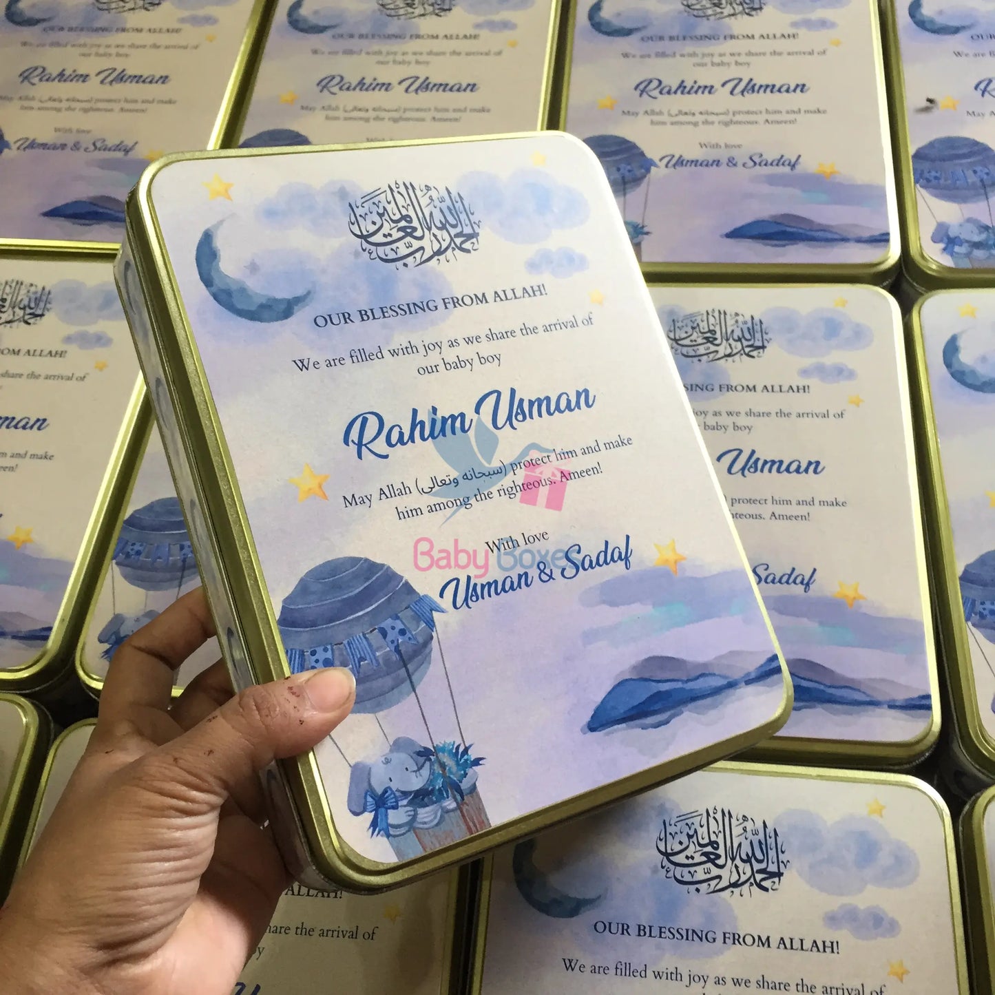 1 Kg Baby Boy Announcement Box