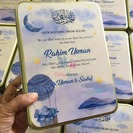 1 Kg Baby Boy Announcement Box