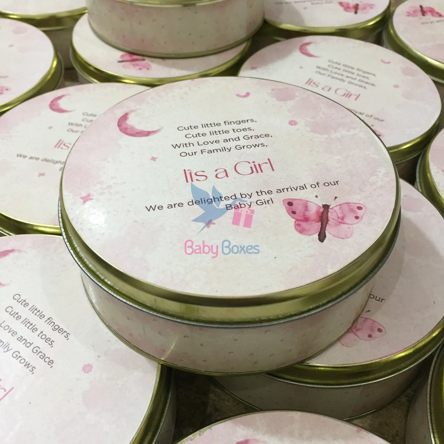 Half Kg Baby Girl Announcement Boxes