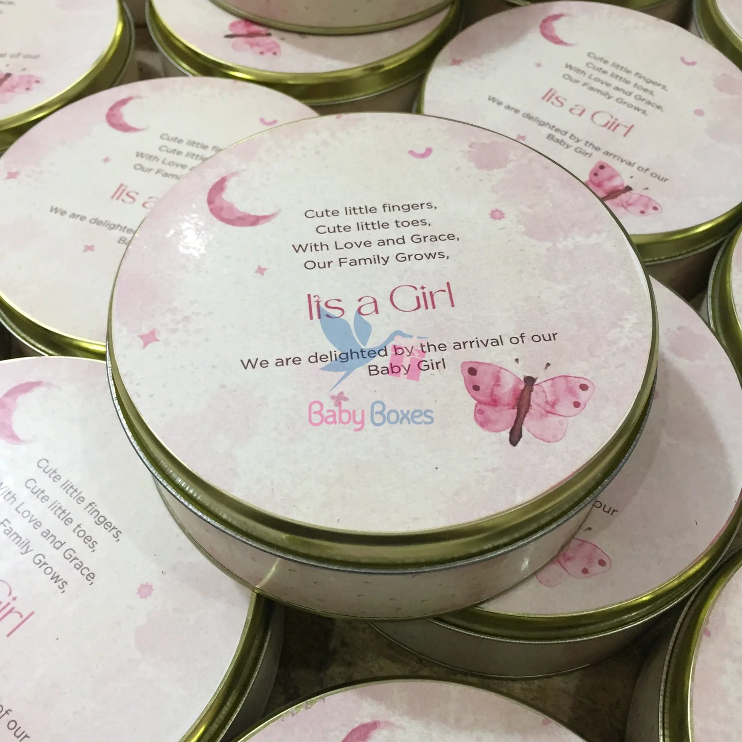 Half Kg Baby Girl Announcement Boxes