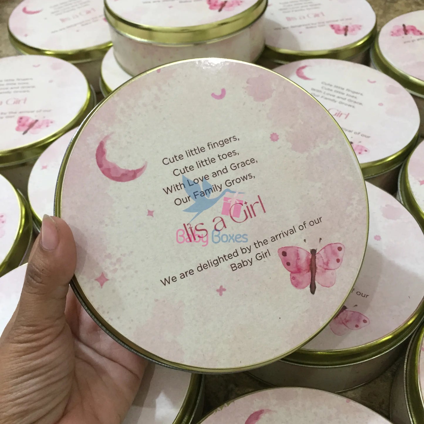 Half Kg Baby Girl Announcement Boxes