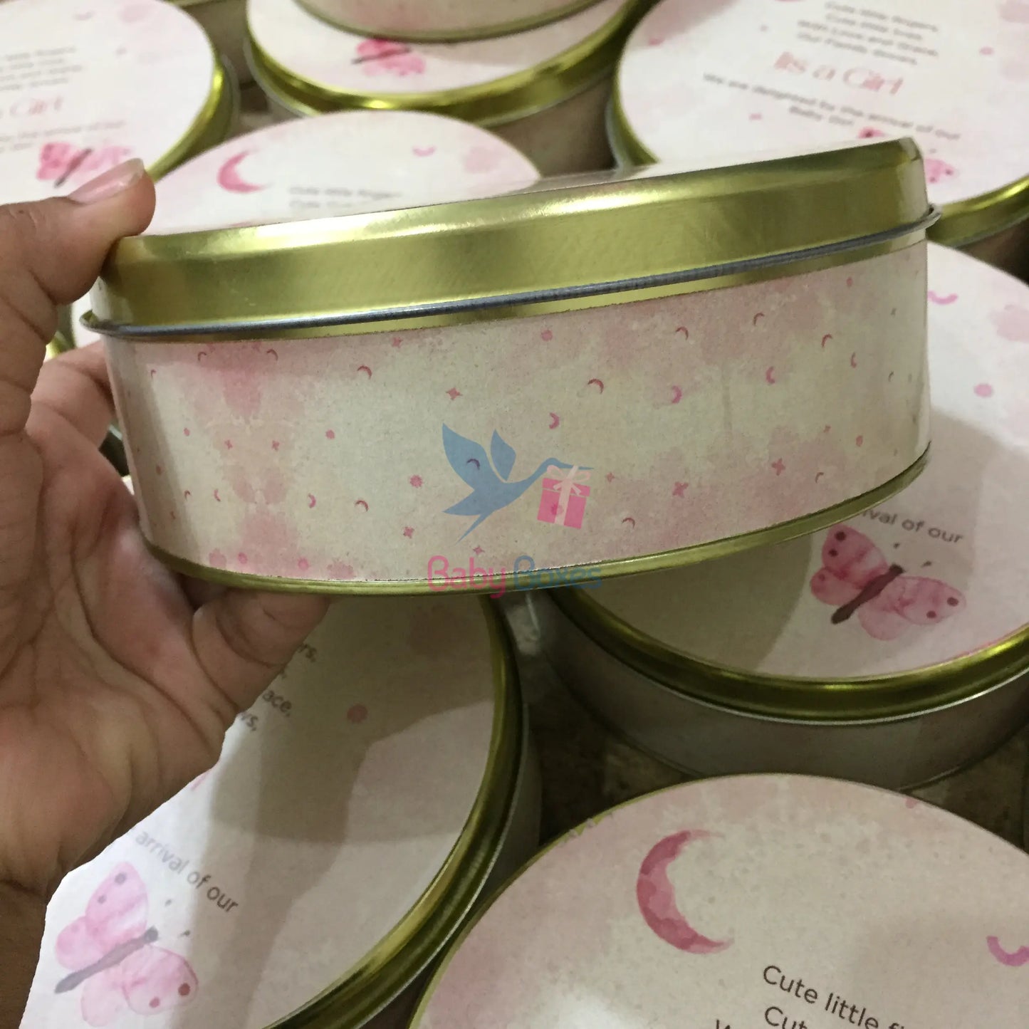 Half Kg Baby Girl Announcement Boxes