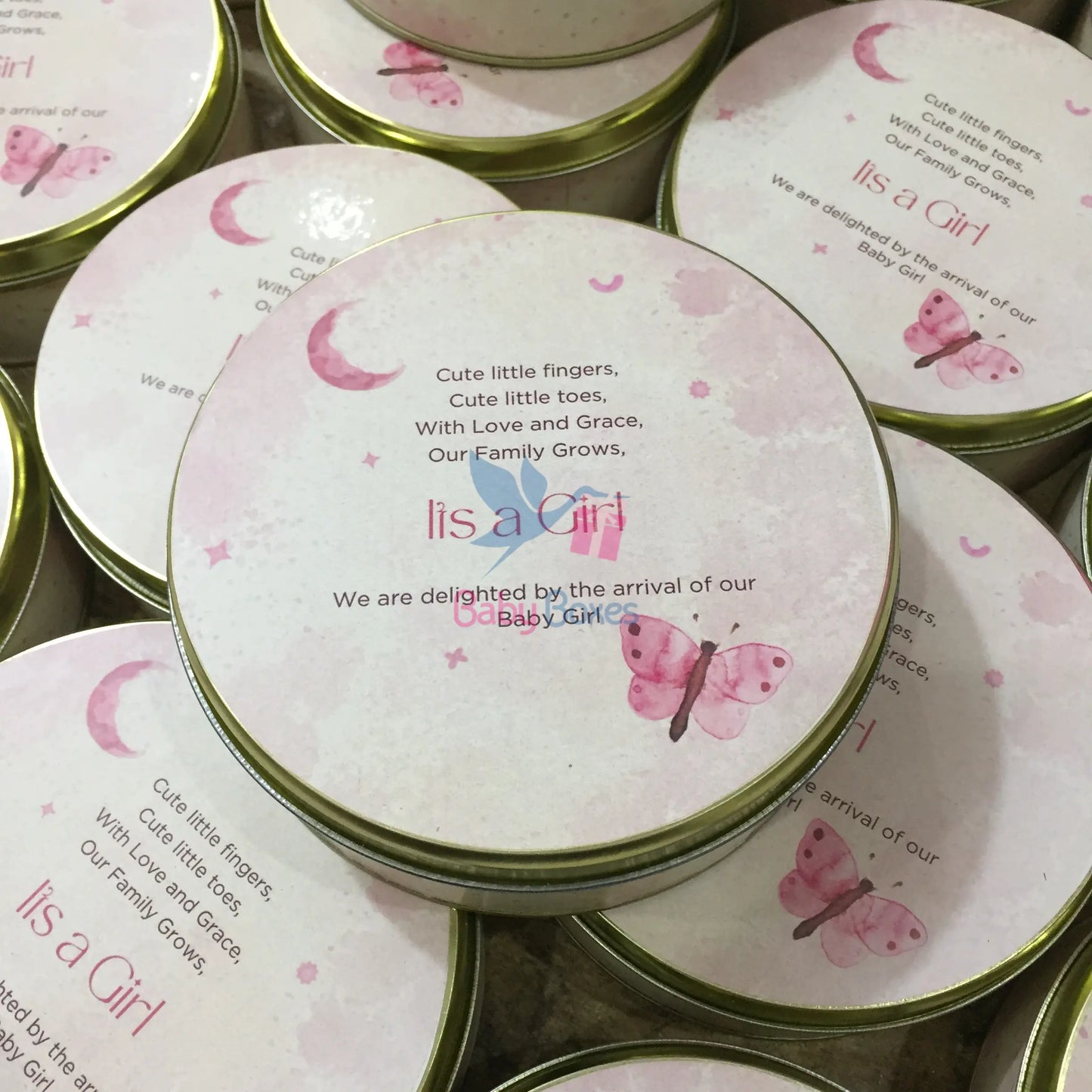 Half Kg Baby Girl Announcement Boxes