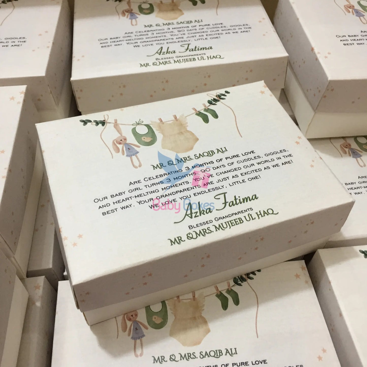 Half Kg Cardboard Baby Boy Announcement Sweet Box