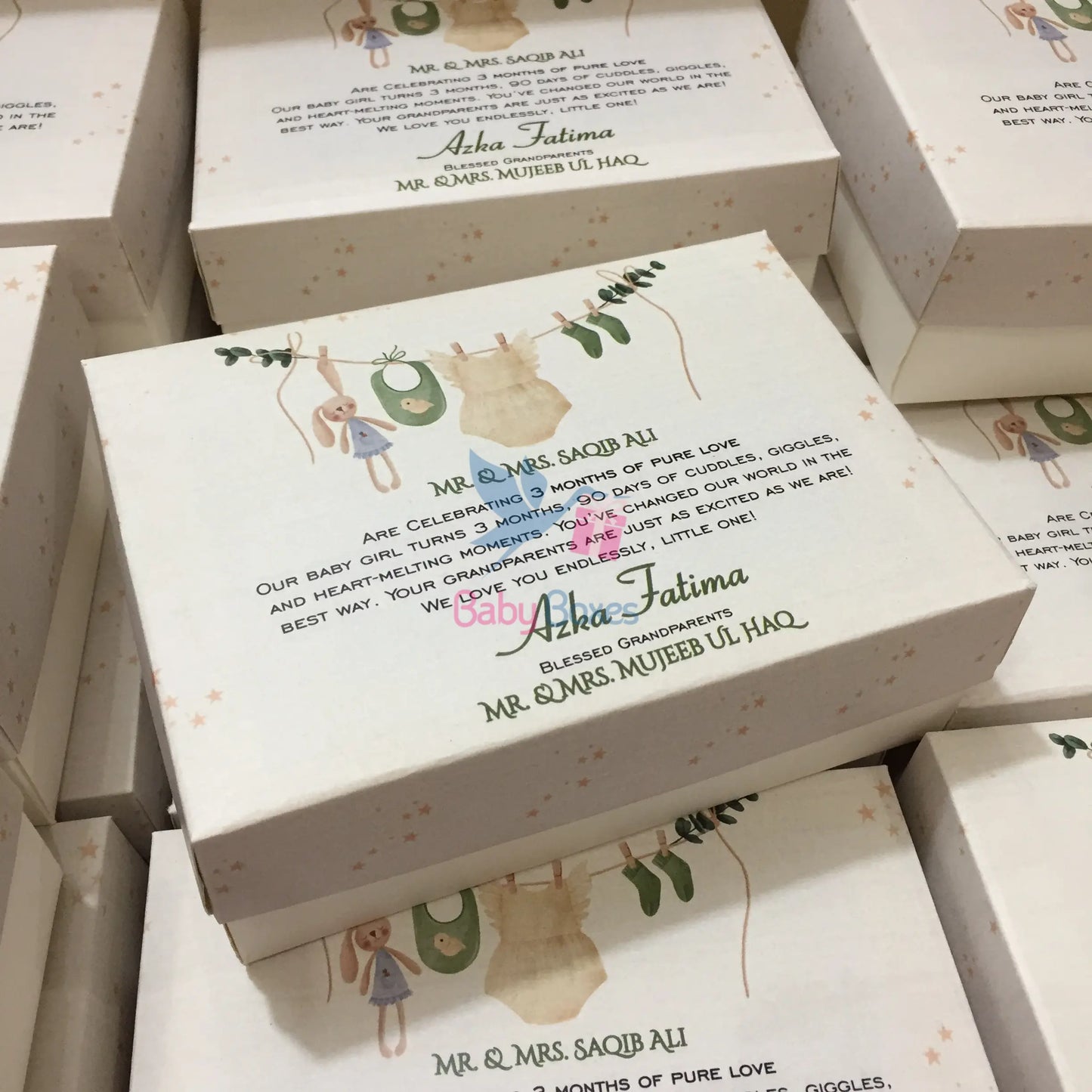 Half Kg Cardboard Baby Boy Announcement Sweet Box