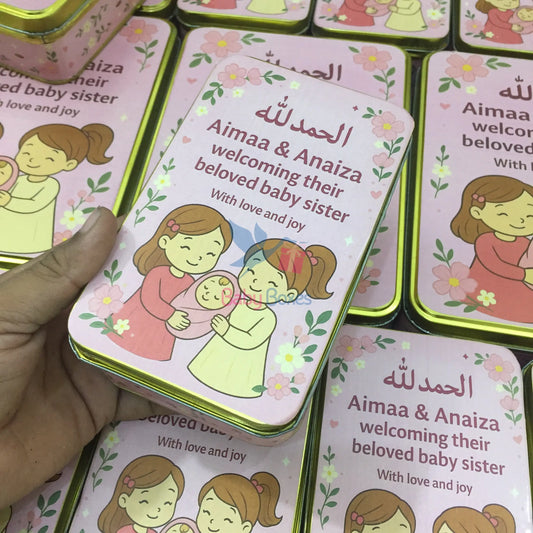 Half Kg Baby Girl Announcement Favor Box
