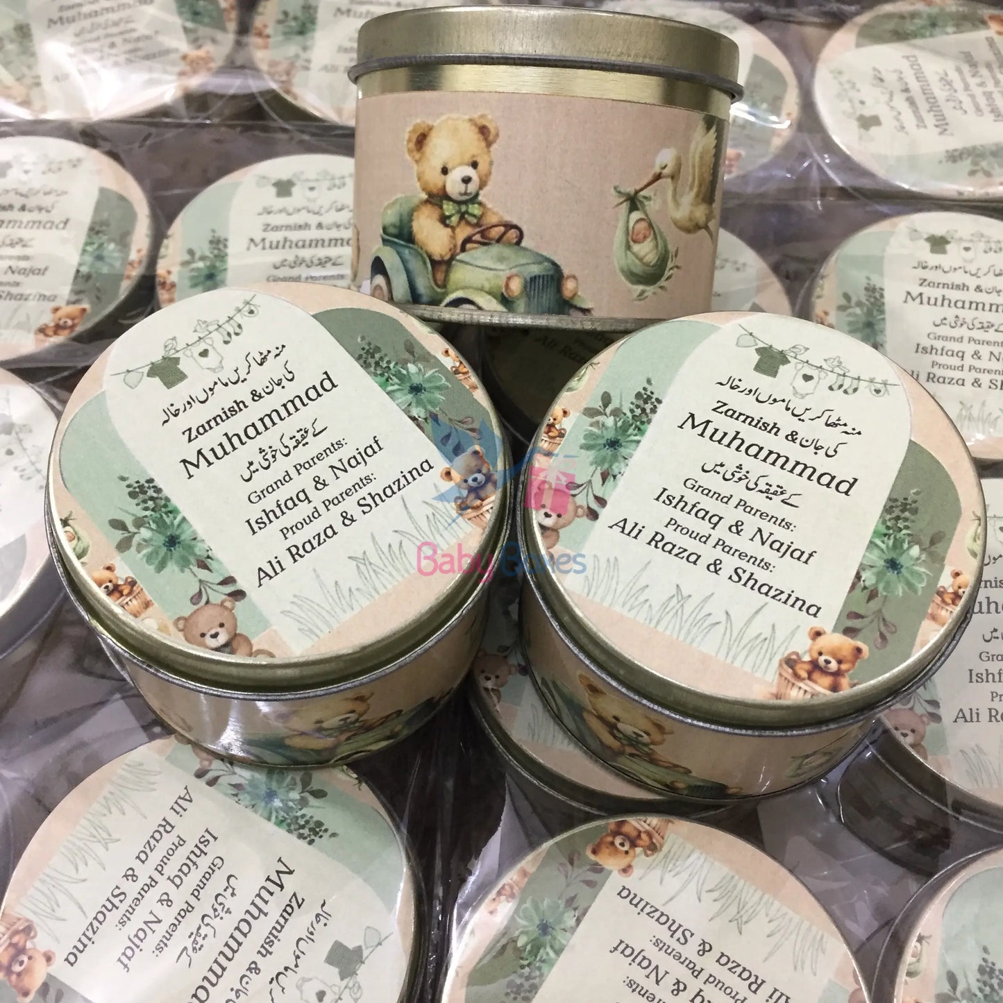 250 Gram Baby Boy Tin Boxes