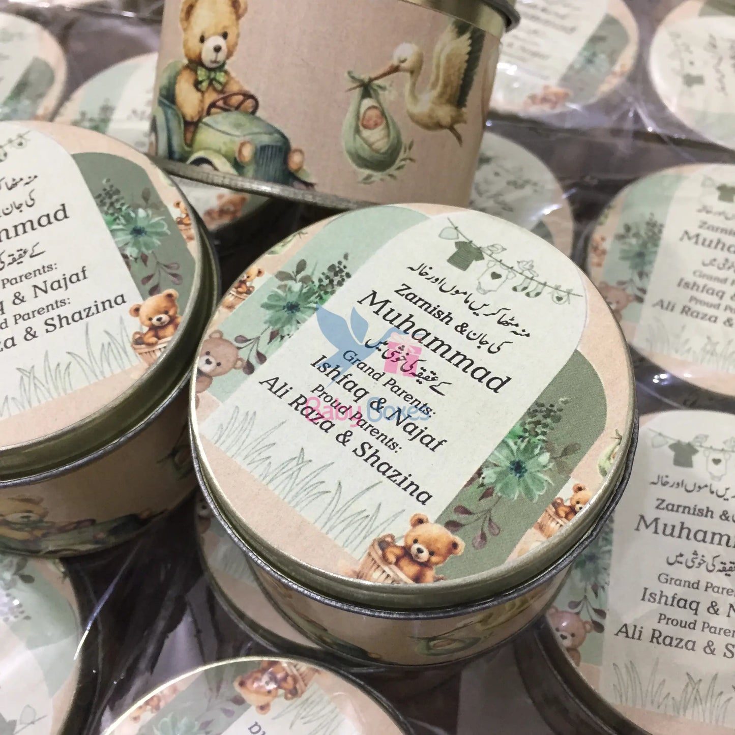 250 Gram Baby Boy Tin Boxes