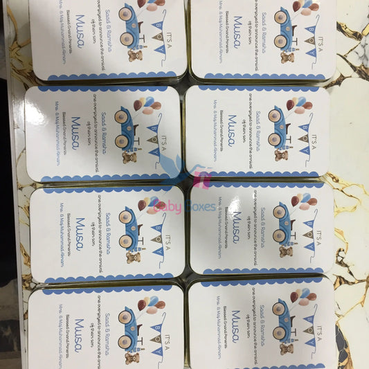 Half Kg Baby Announcement Sweet Tin Box