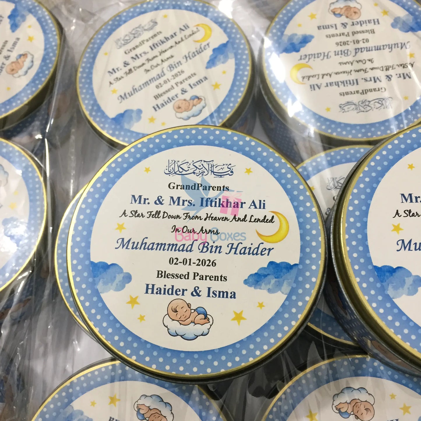 250 Gram Baby Boy Tin Box