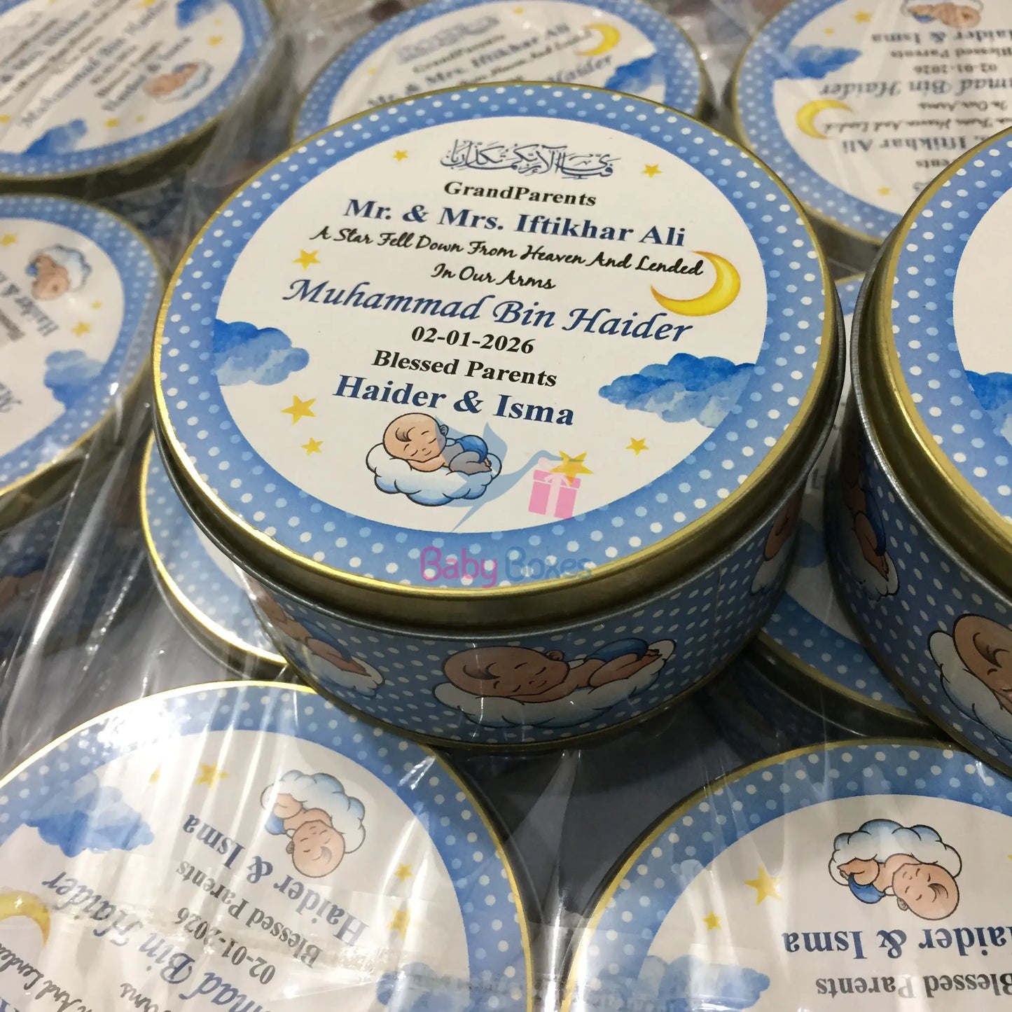 250 Gram Baby Boy Tin Box