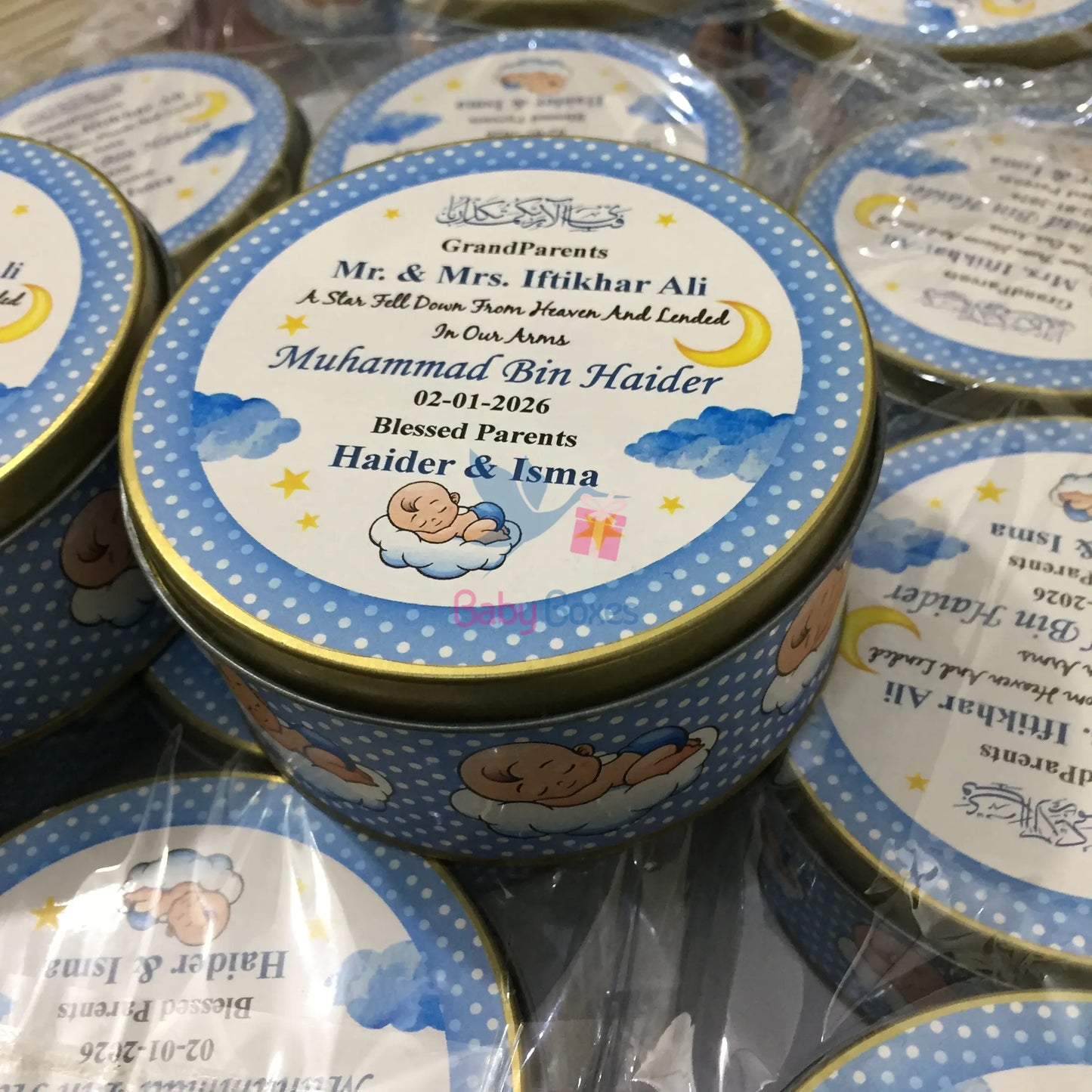 250 Gram Baby Boy Tin Box