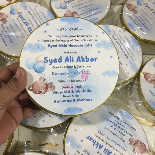 Half Kg Baby Announcement Sweet Boxes