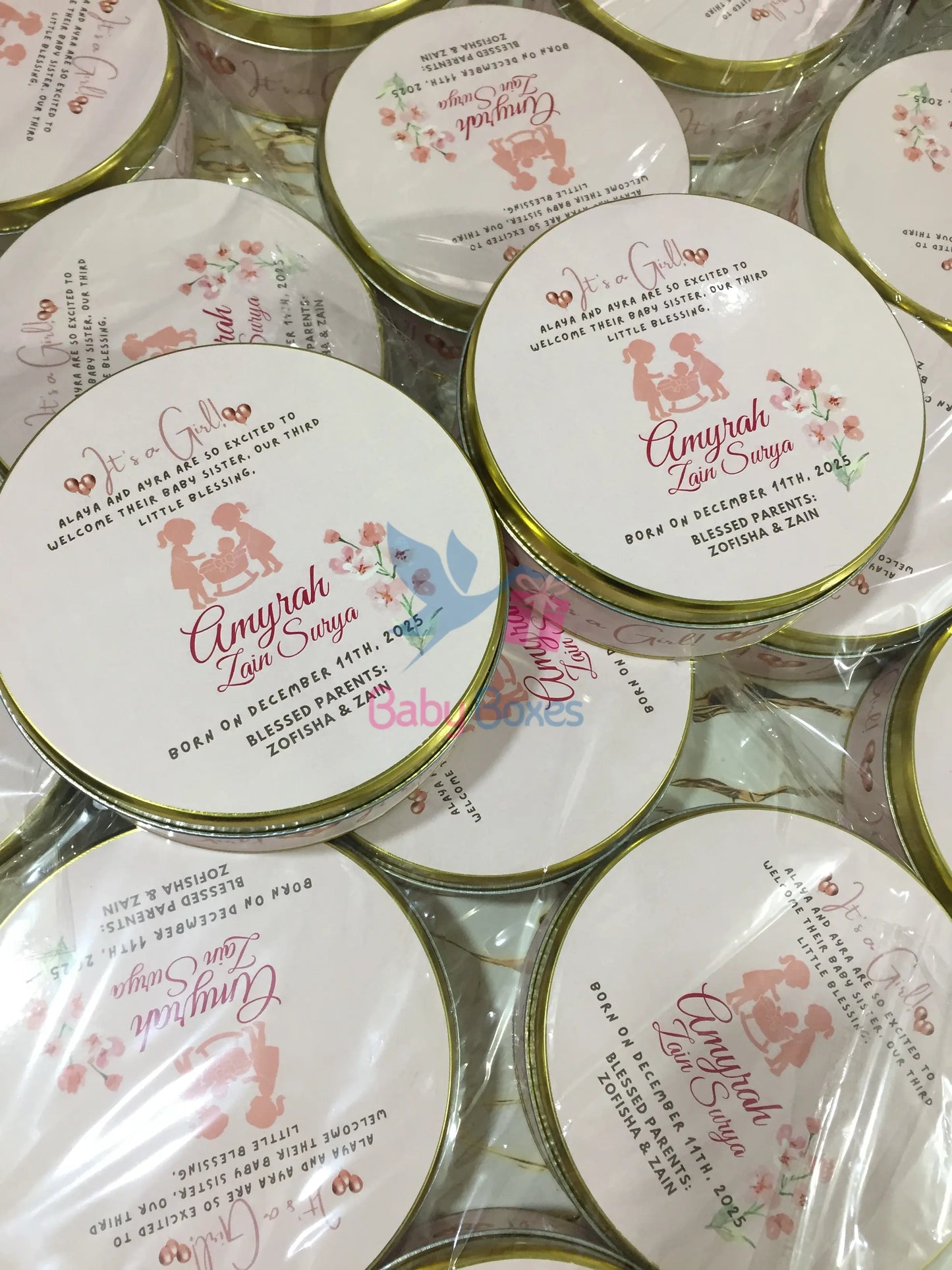 250 Gram Baby Girl Tin Box