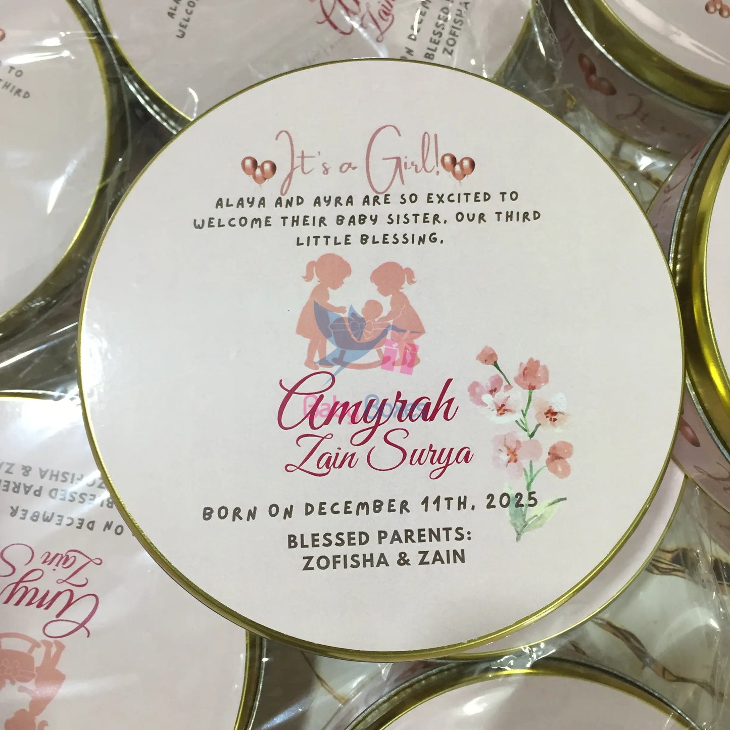 250 Gram Baby Girl Tin Box