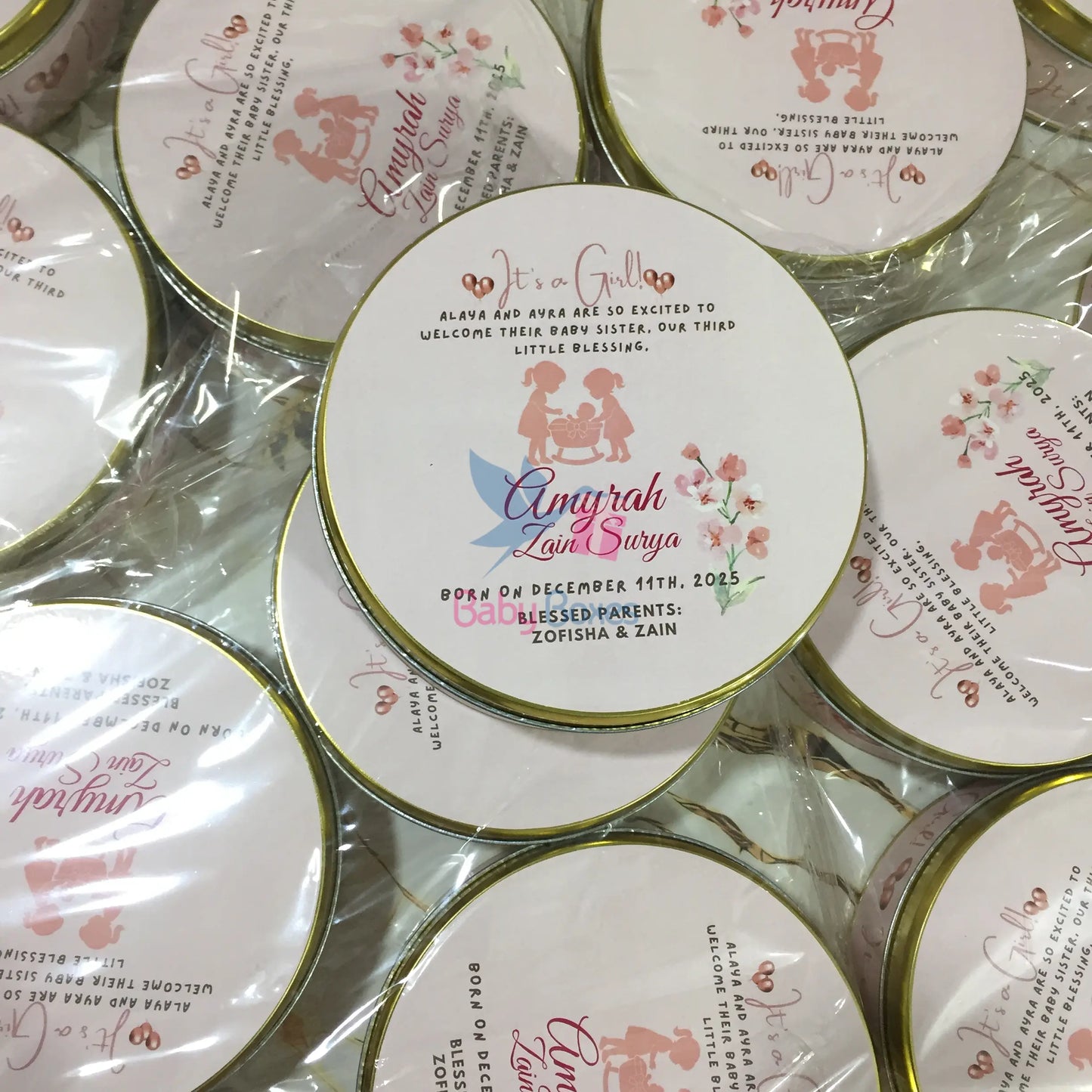 250 Gram Baby Girl Tin Box
