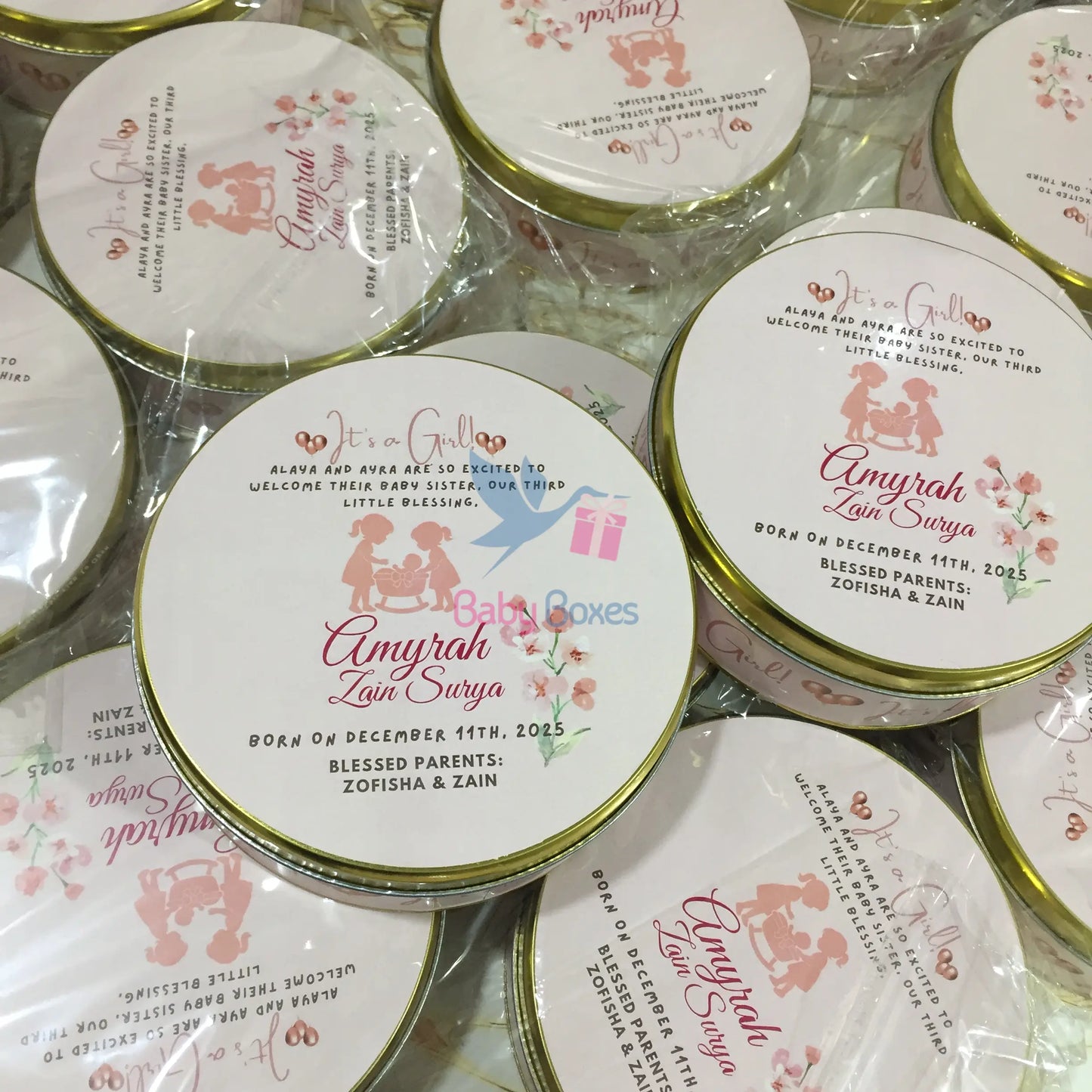 250 Gram Baby Girl Tin Box