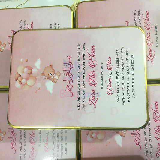 1Kg Baby Announcement Sweet Tin Boxes