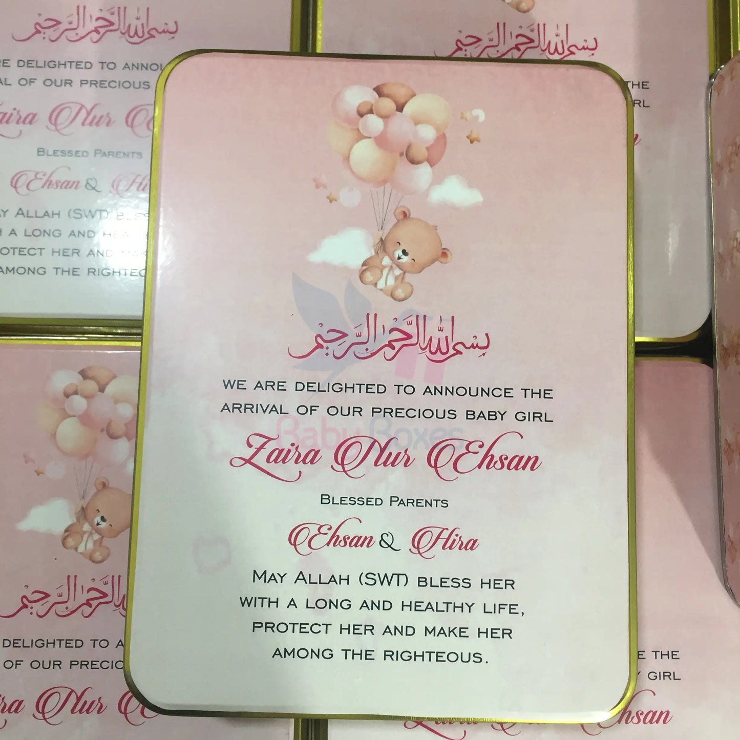 1Kg Baby Announcement Sweet Tin Boxes