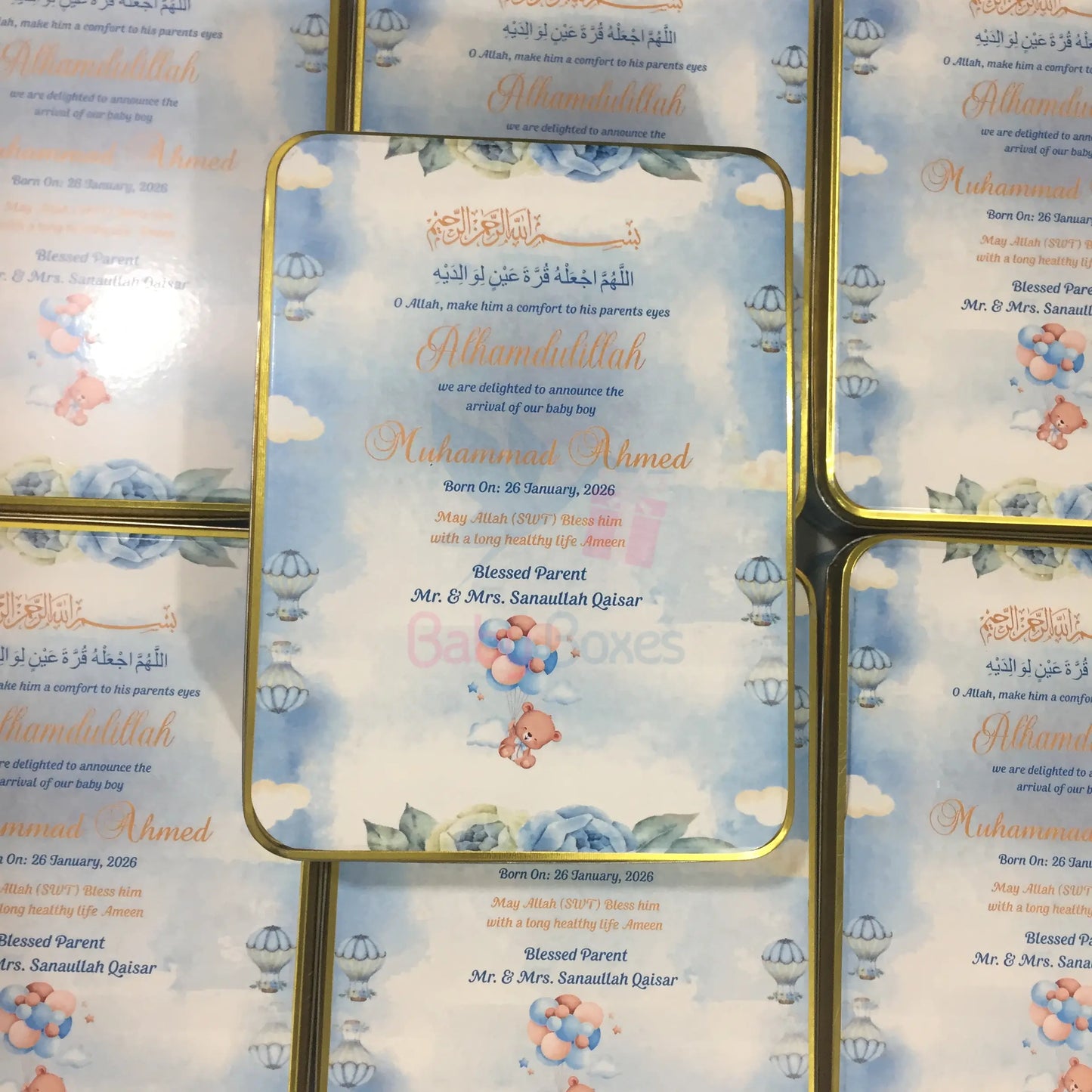 1Kg Baby Announcement Sweet Tin Box