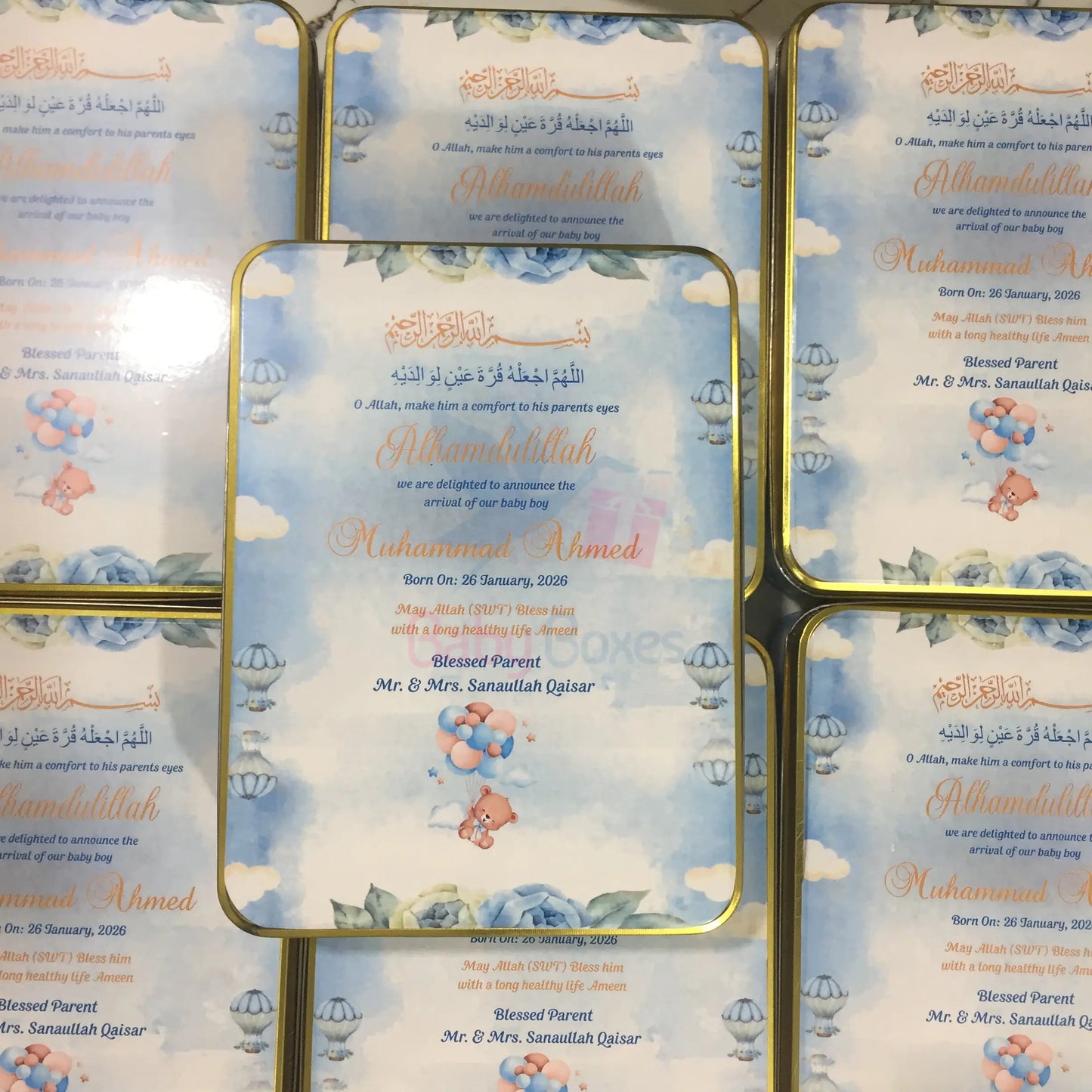 1Kg Baby Announcement Sweet Tin Box