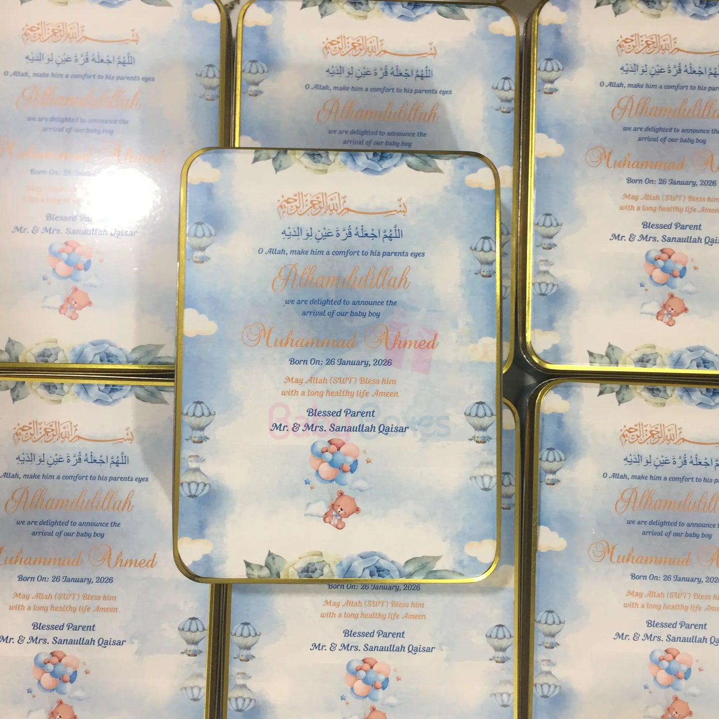 1Kg Baby Announcement Sweet Tin Box